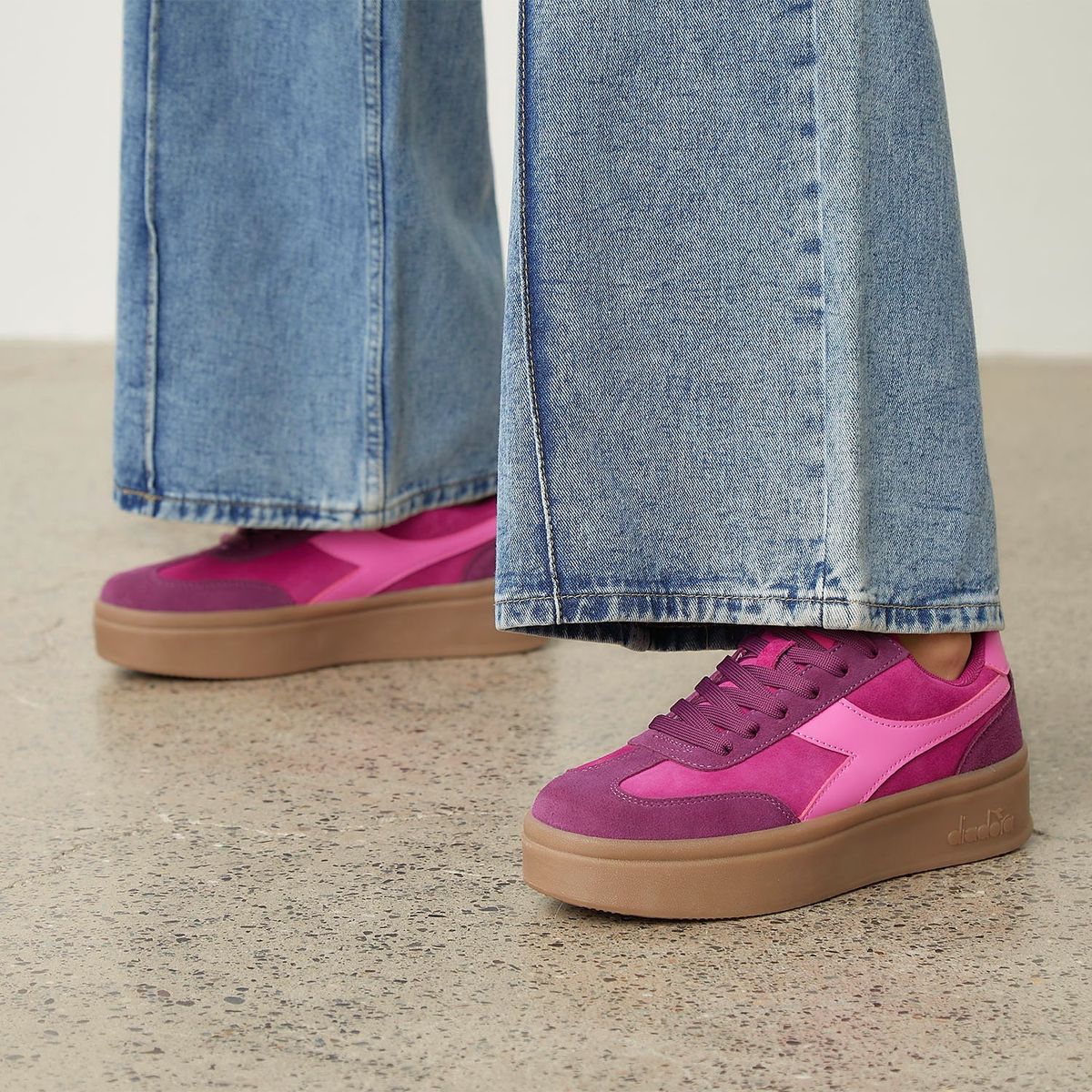 DIADORA - Bamplat Zapatilla Urbana Mujer Rosado Diadora