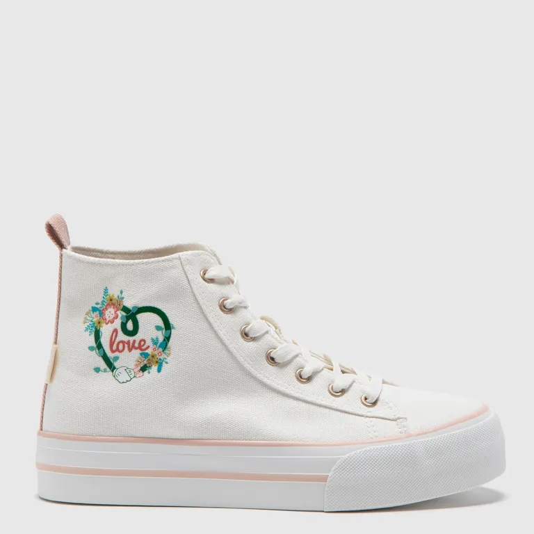 DISNEY Bealtmick Zapatilla Urbana Mujer Blanco