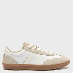 BASEMENT - Zapatilla Urbana Mujer Cuero Blanco