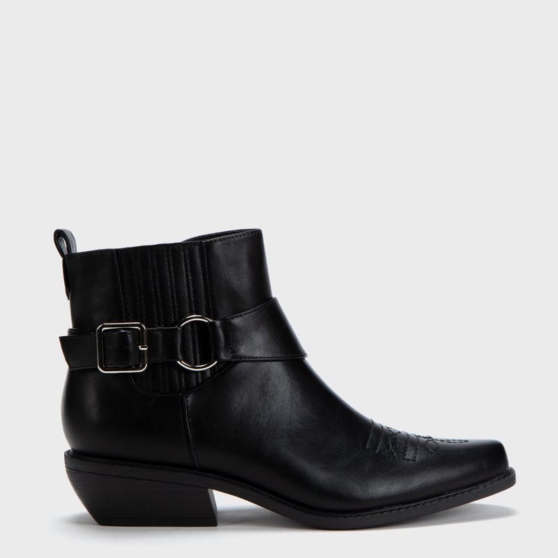 SYBILLA - Botines Mujer Sybilla Taco Cuadrado Sintético Negro