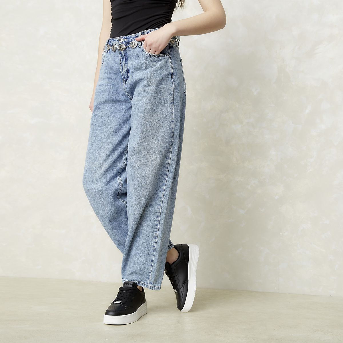 SYBILLA - Zapatilla Urbana Mujer Negro Sybilla