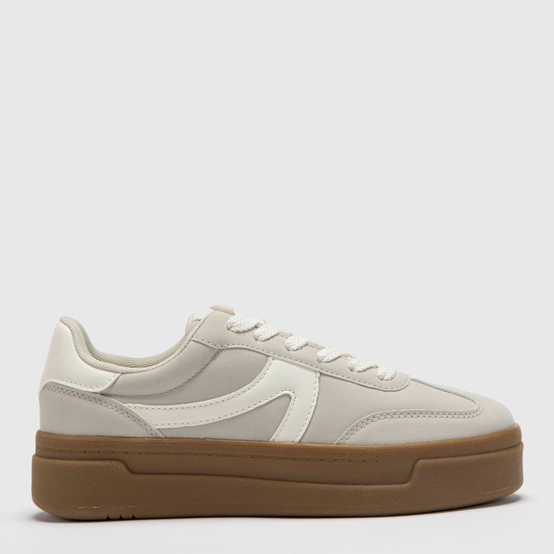 SYBILLA - Zapatillas Urbanas Sybilla Plataforma Alta Mujer Beige