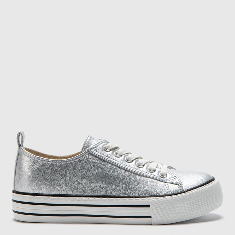 SYBILLA - Zapatilla Urbana Mujer Plateado Sybilla