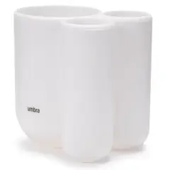 UMBRA - Portacepillo Touch Blanco