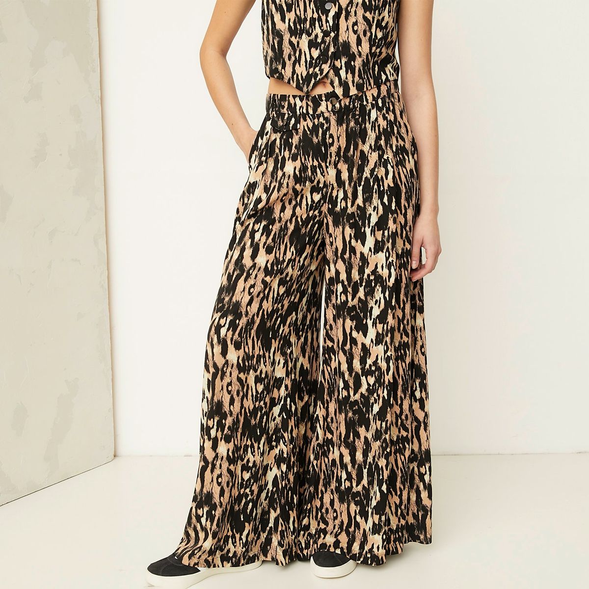 AMERICANINO - Pantalón Palazzo Tiro Alto Mujer Americanino