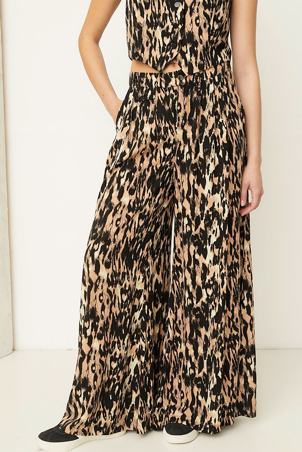 AMERICANINO - Pantalón Palazzo Tiro Alto Mujer Americanino