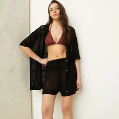 AMERICANINO - Polera Manga Corta Mujer Viscosa Casual