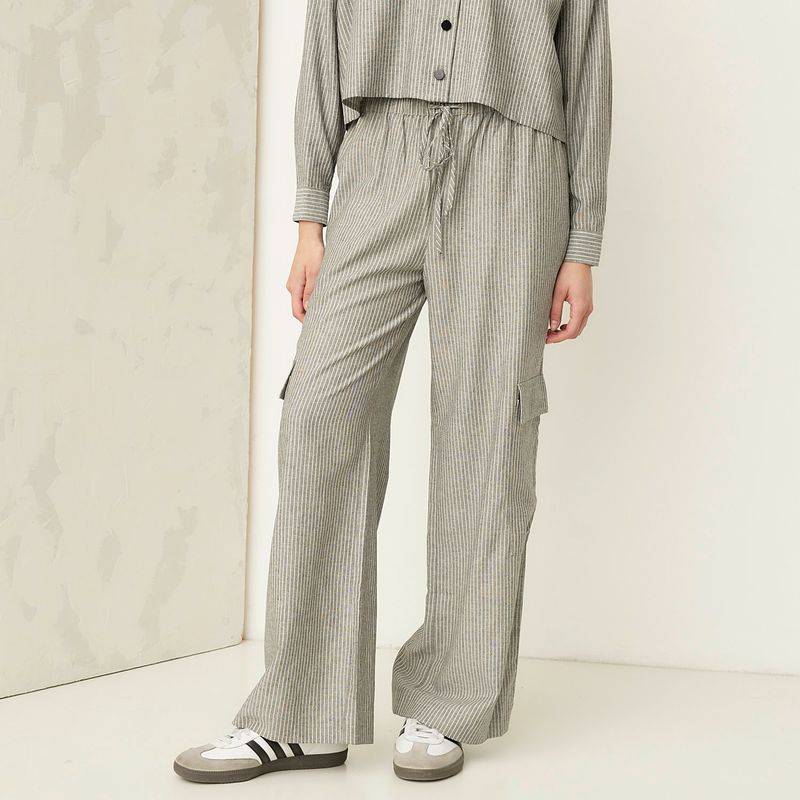 AMERICANINO - Pantalón Pijamero Tiro Alto Mujer Americanino