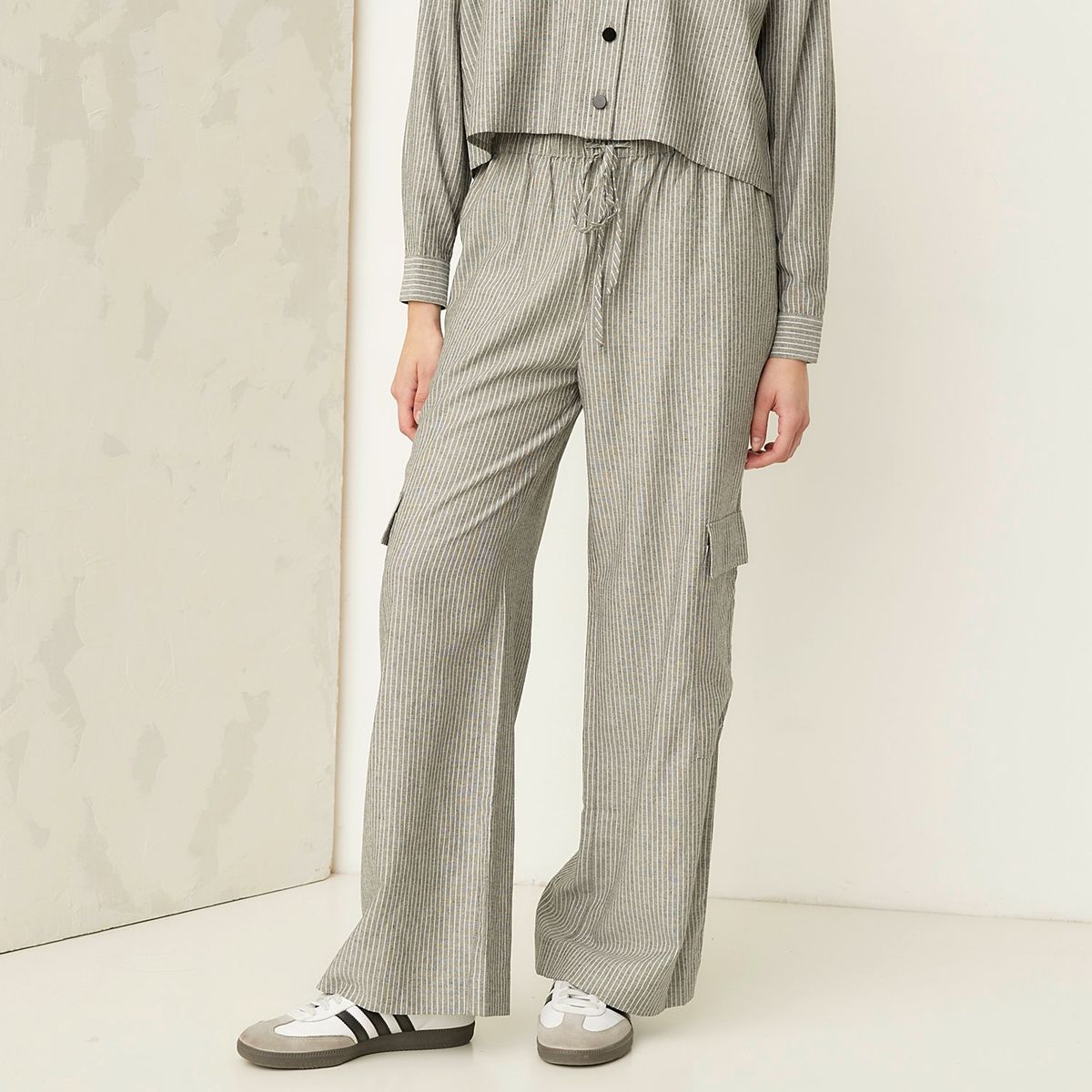 AMERICANINO - Pantalón Pijamero Tiro Alto Mujer Americanino