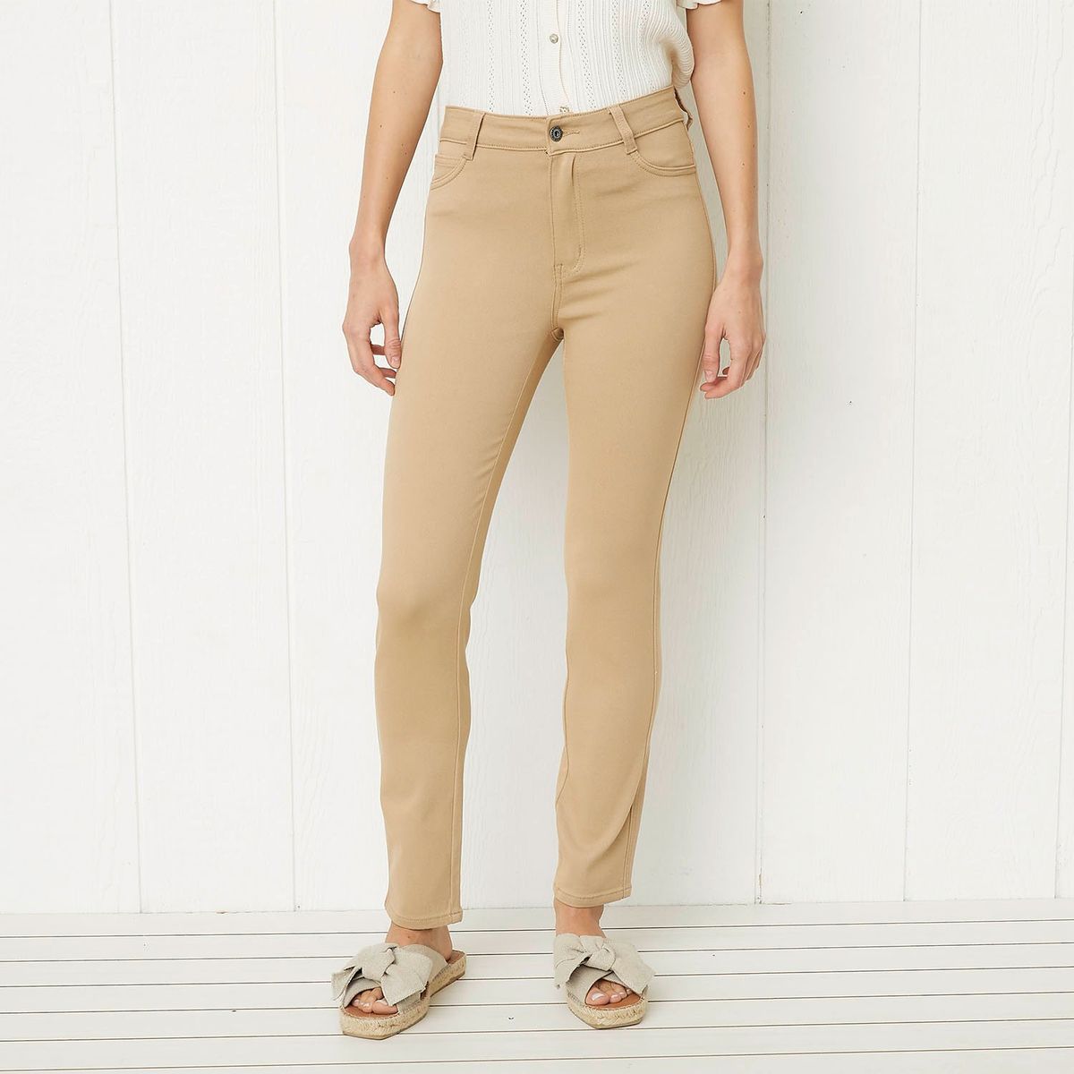 UNIVERSITY CLUB - Pantalón University Club Skinny Mujer Tiro Medio Viscosa