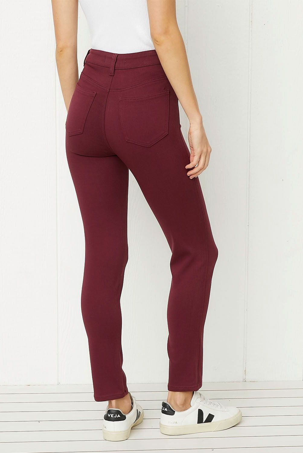UNIVERSITY CLUB - Pantalón University Club Skinny Mujer Tiro Medio Viscosa