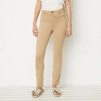 UNIVERSITY CLUB - Pantalón Skinny Mujer Tiro Medio Viscosa