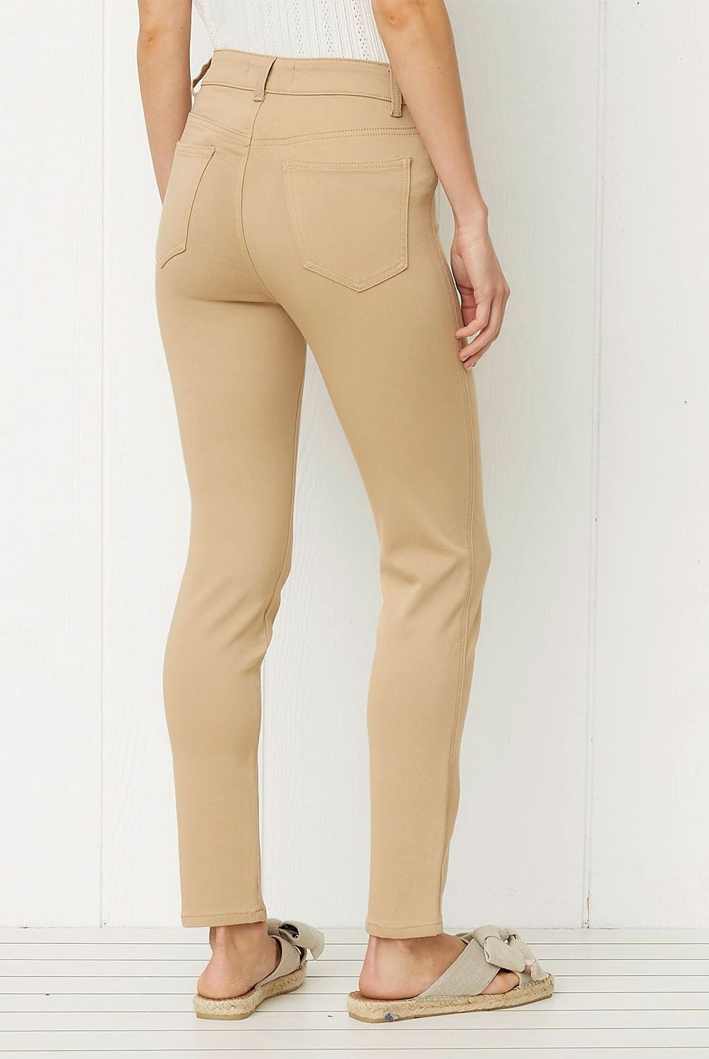 UNIVERSITY CLUB - Pantalón University Club Skinny Mujer Tiro Medio Viscosa