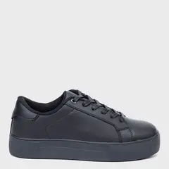 ELEVEN - Zapatilla Urbana Negro Cuero