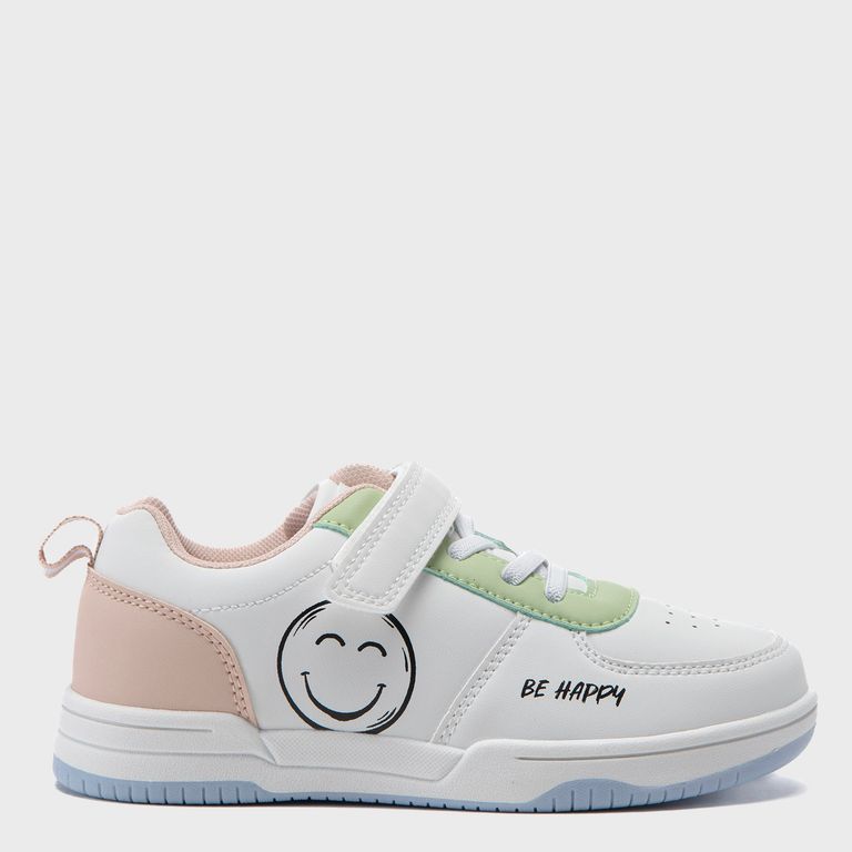 YAMP Zapatillas Escolares Sp Basic K Niña Blanca con Diseño