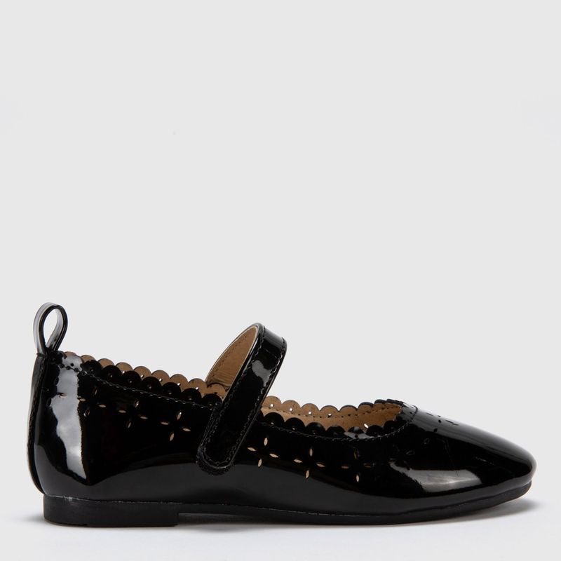 YAMP - Ballerinas Niña Yamp Charol Cierre Velcro Negro