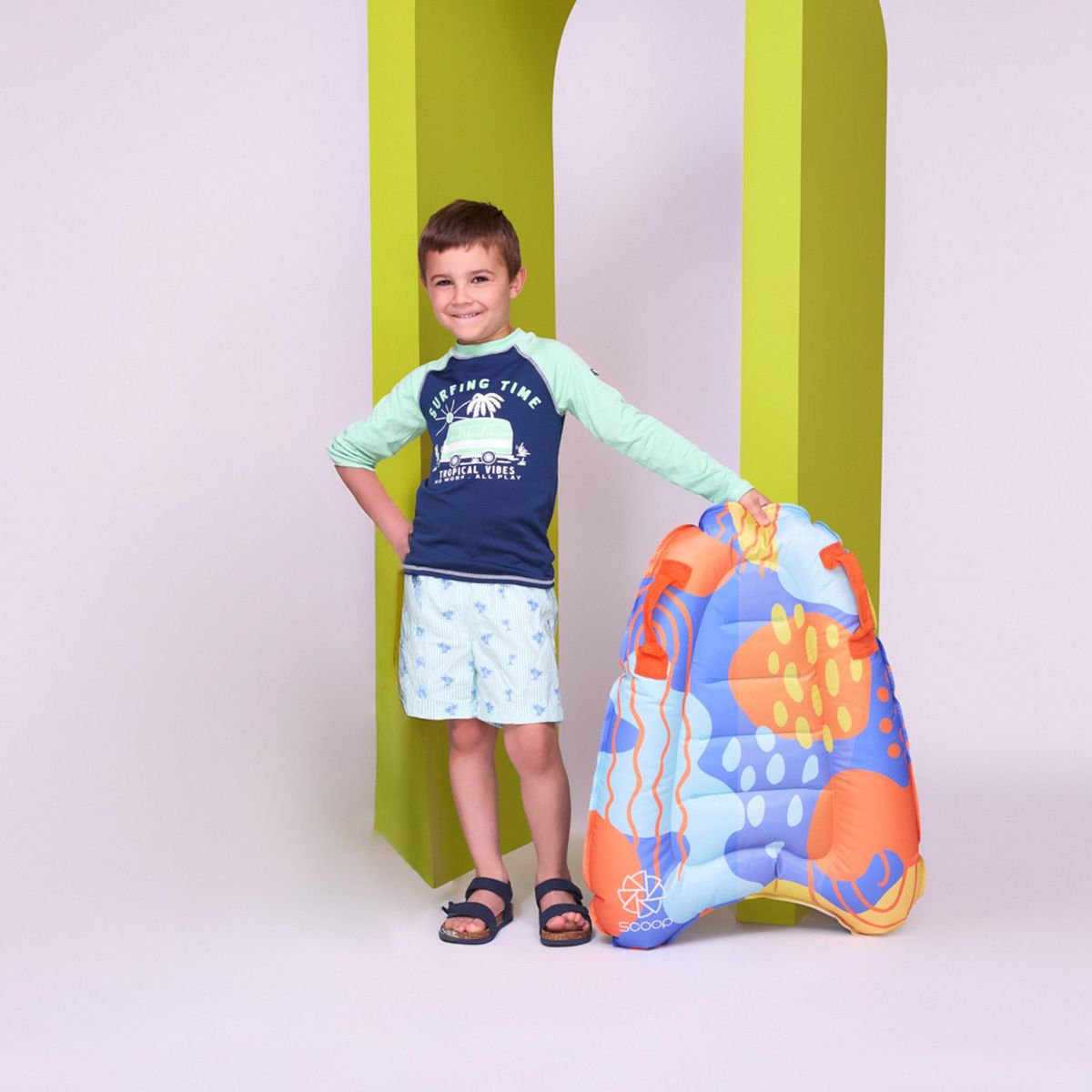 SCOOP - Tabla Bodyboard Inflable Natación Scoop