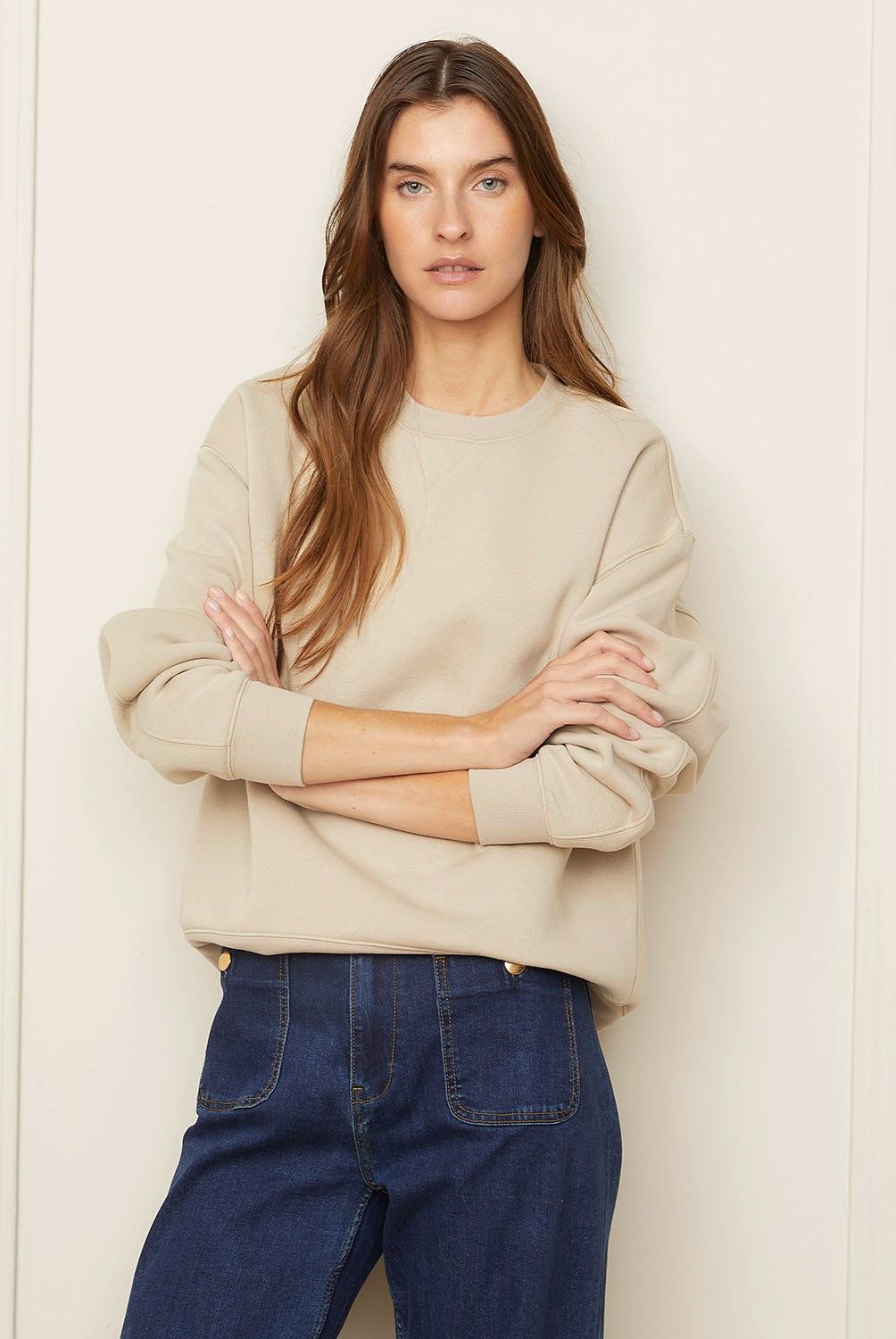 BASEMENT - Polerón Crew Neck Algodón Mujer Basement