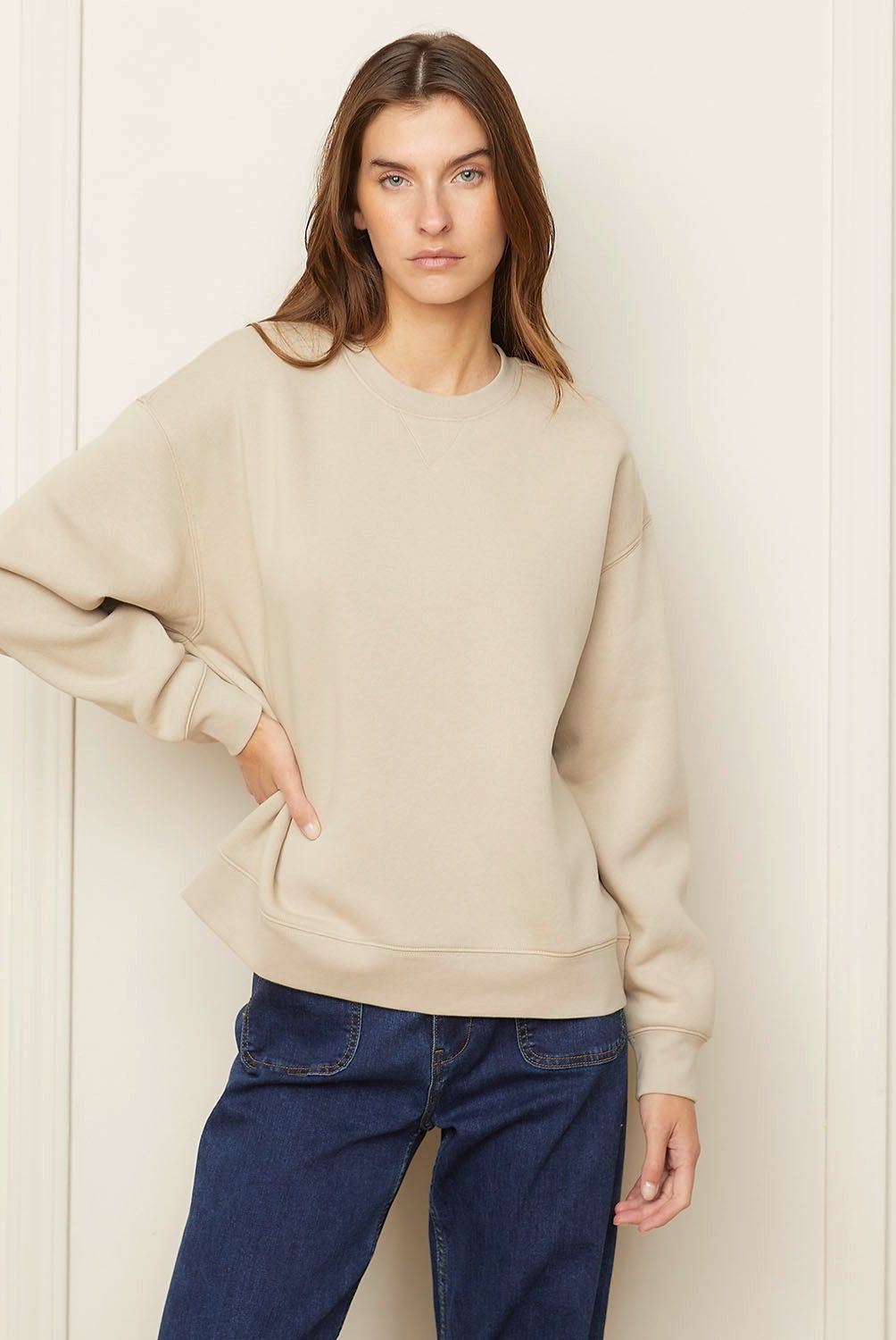 BASEMENT - Polerón Crew Neck Algodón Mujer Basement