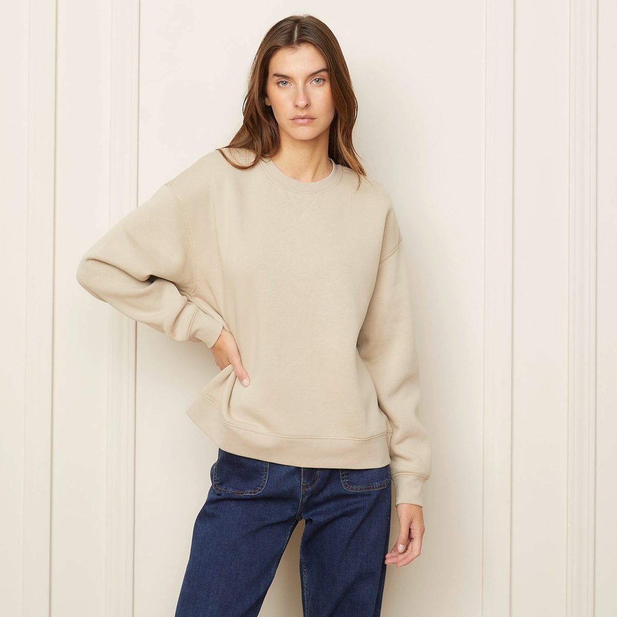 BASEMENT - Polerón Crew Neck Algodón Mujer Basement