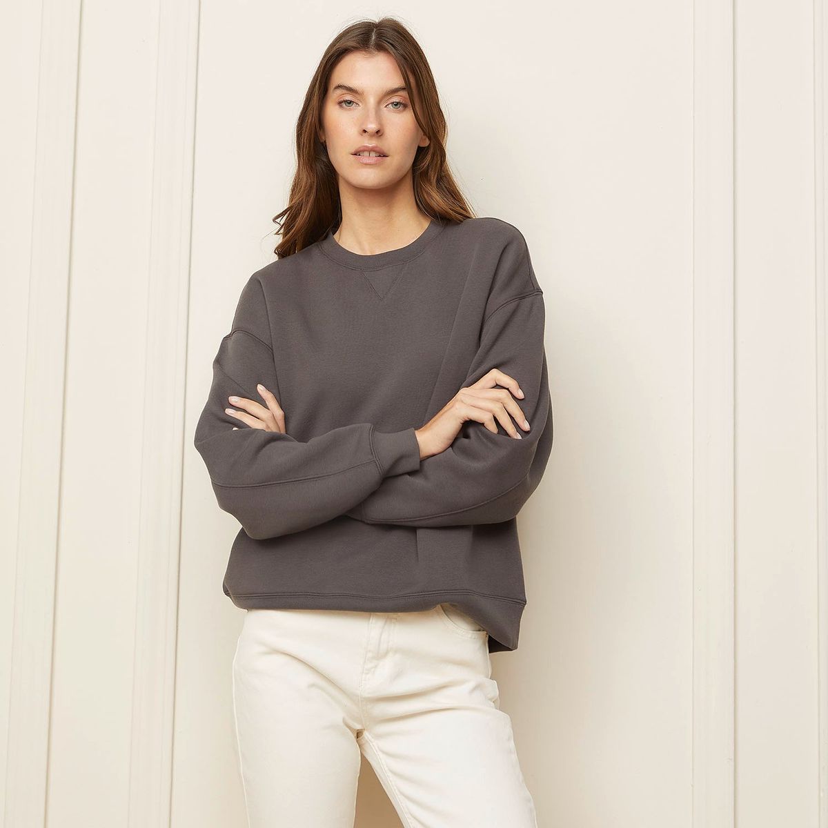 BASEMENT - Polerón Crew Neck Algodón Mujer Basement