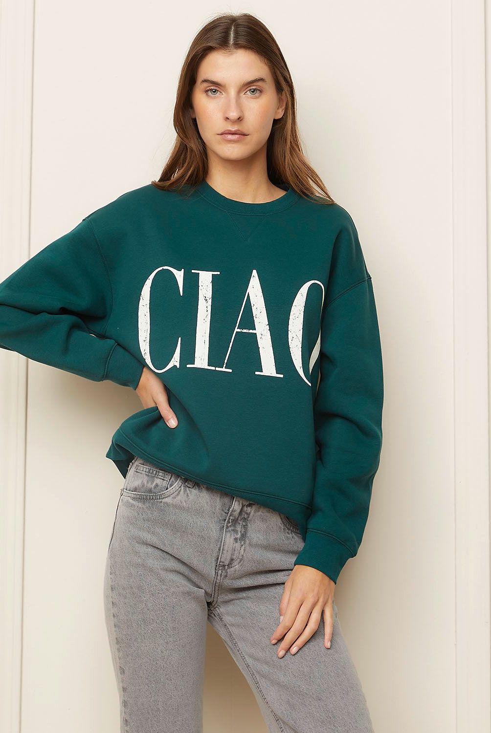 BASEMENT - Polerón Crew Neck Algodón Mujer Basement