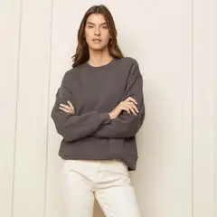 BASEMENT - Polerón Crew Neck Algodón Mujer