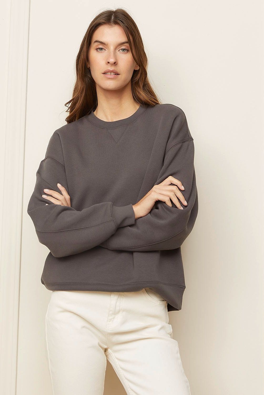 BASEMENT - Polerón Crew Neck Algodón Mujer Basement