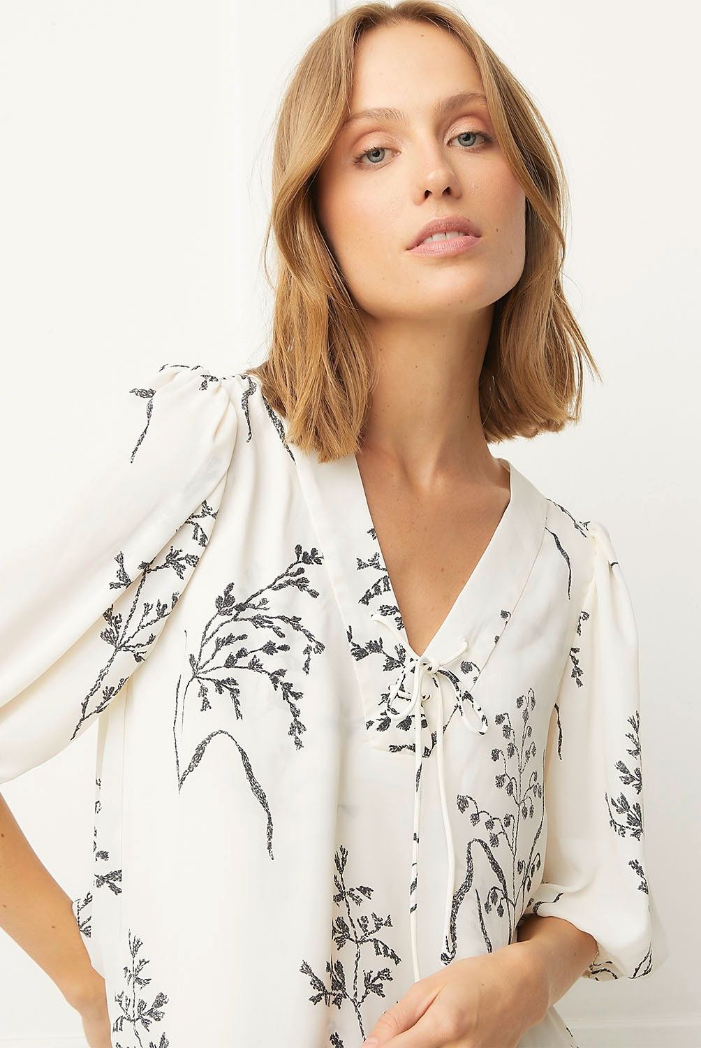 BASEMENT - Blusa Basement Manga 3/4 Mujer