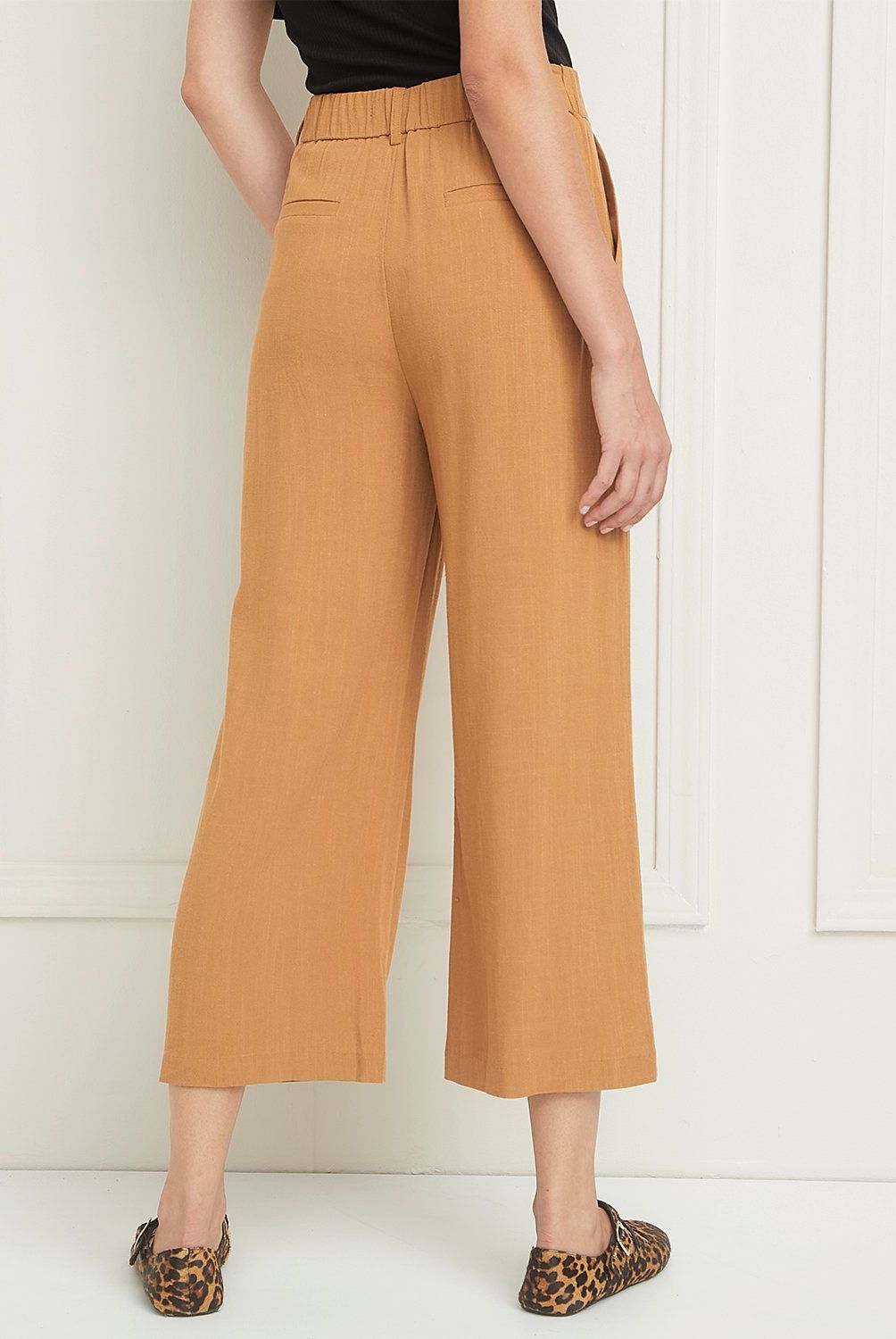 BASEMENT - Pantalón Culotte Basement Mujer Viscosa Lino Casual