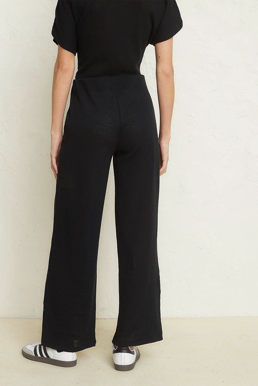 BASEMENT - Pantalón Palazzo Basement Mujer Algodón y Poliéster Rayas
