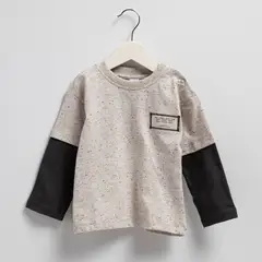 YAMP - Polera Manga Larga Casual Algodón Bebé Niño