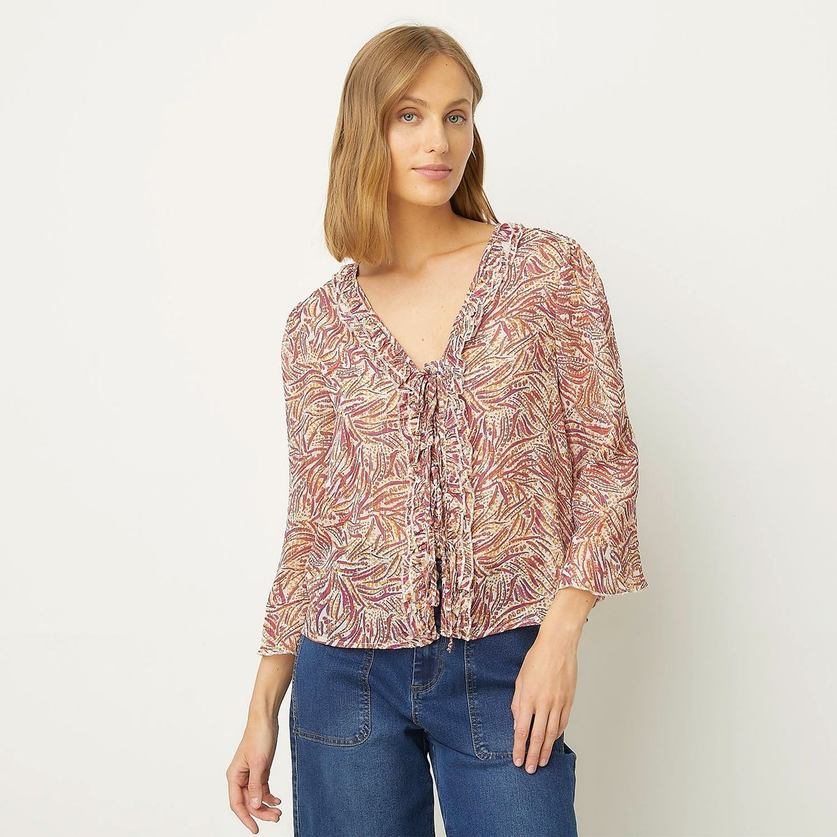 UNIVERSITY CLUB - Blusa Estampada University Club Manga Larga Mujer