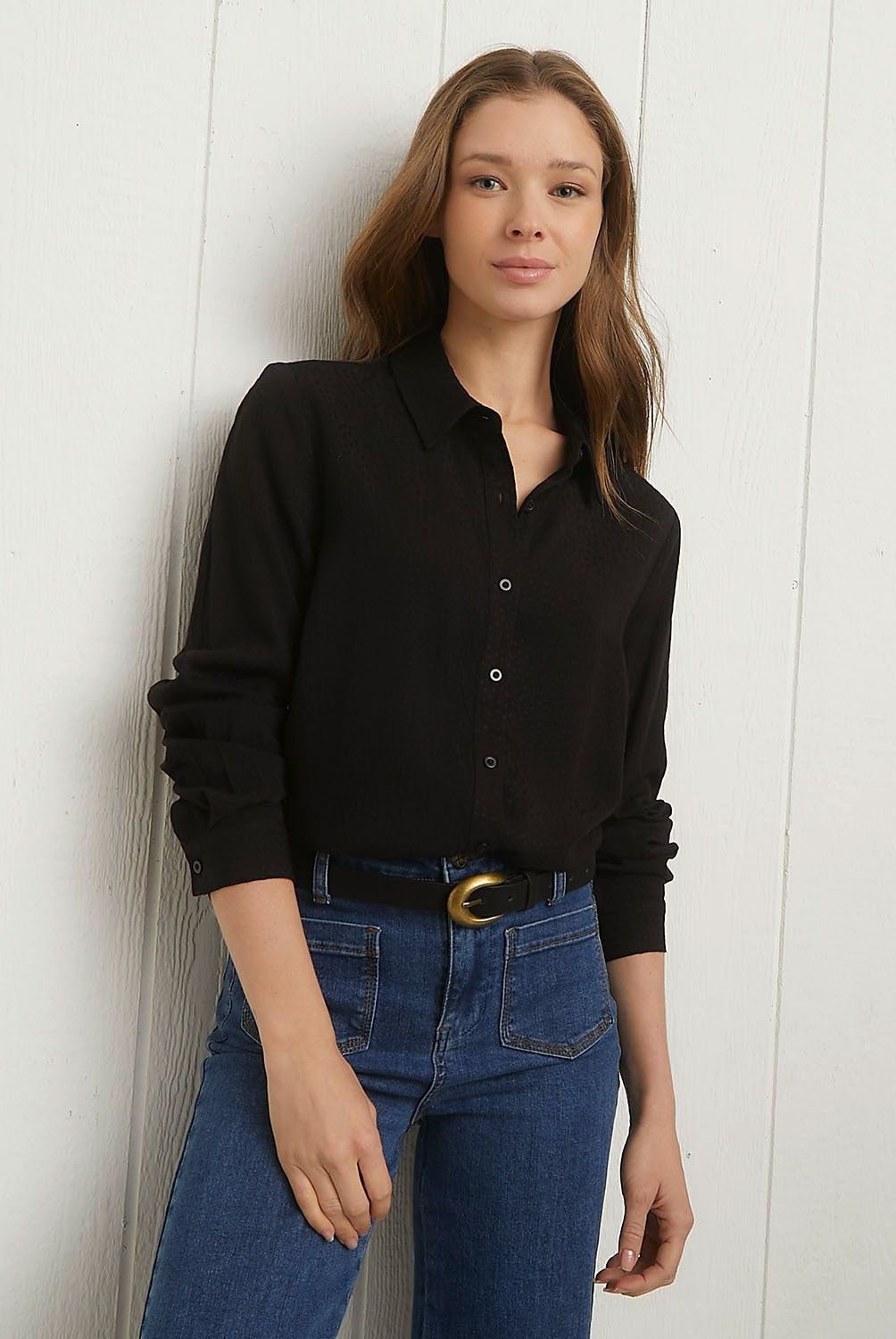 UNIVERSITY CLUB - Blusa University Club Mujer Viscosa Manga Larga Casual