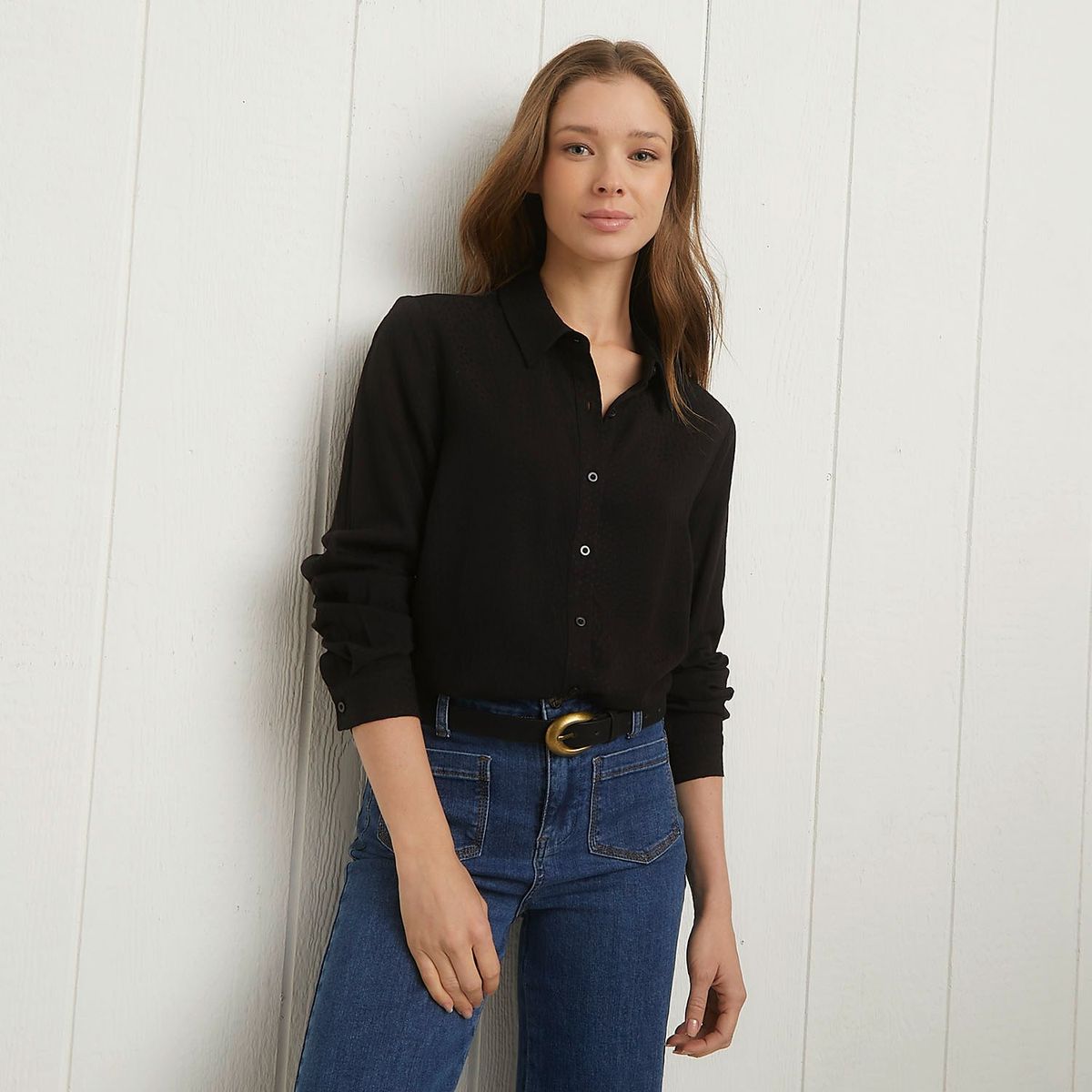 UNIVERSITY CLUB - Blusa University Club Mujer Viscosa Manga Larga Casual