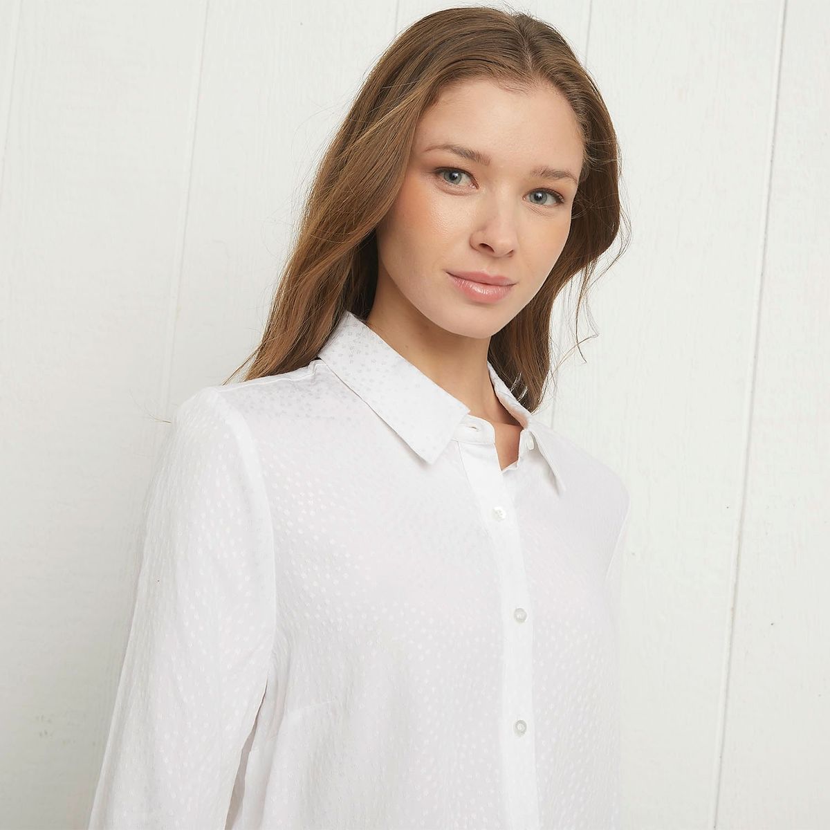 UNIVERSITY CLUB - Blusa University Club Mujer Viscosa Manga Larga Casual