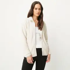UNIVERSITY CLUB - Polerón Mujer Fleece Liso Negro