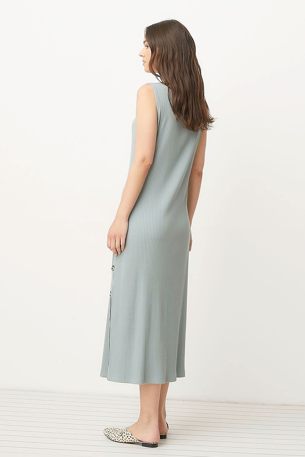 UNIVERSITY CLUB - Vestido University Club Mujer Maxi Casual Modal Sin Mangas