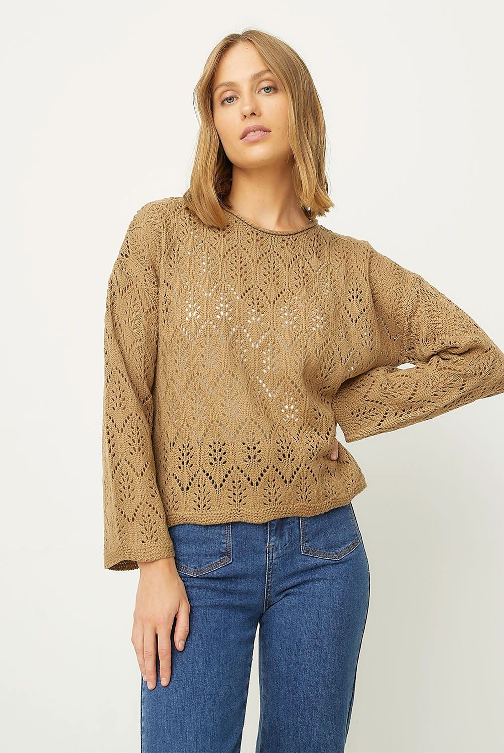 UNIVERSITY CLUB - Sweater University Club Jaspeado Manga Larga Mujer