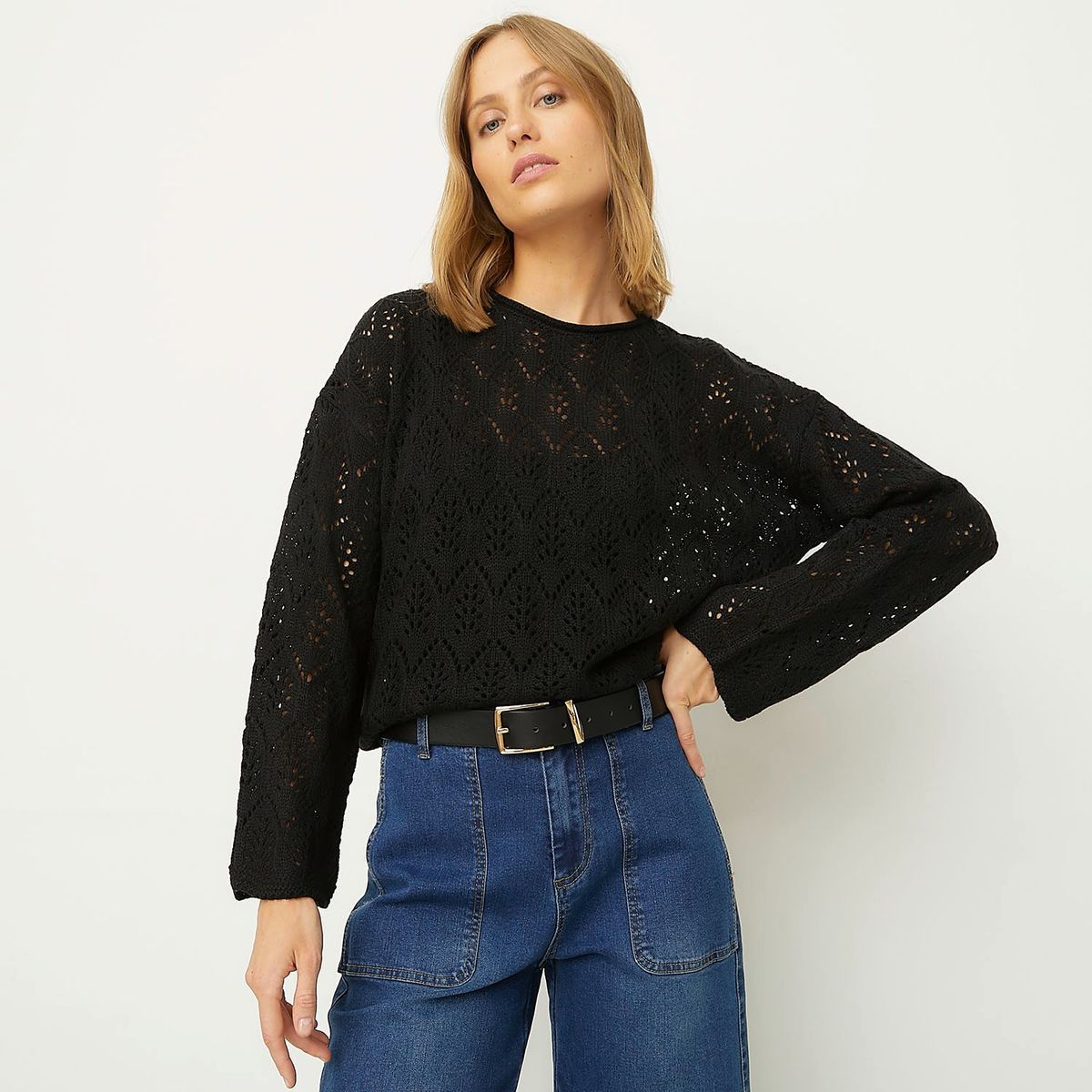 UNIVERSITY CLUB - Sweater University Club Jaspeado Manga Larga Mujer