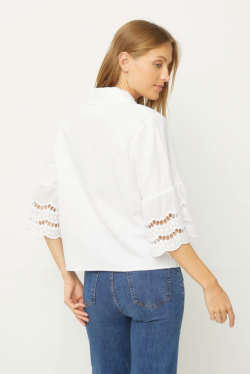 UNIVERSITY CLUB - Blusa Mujer University Club Lino Manga 3/4 Casual