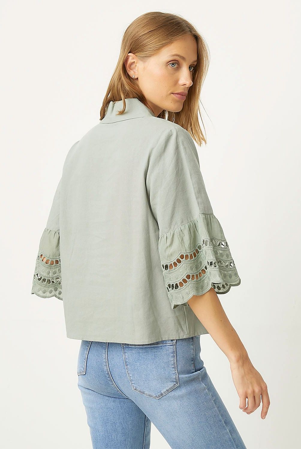 UNIVERSITY CLUB - Blusa Mujer University Club Lino Manga 3/4 Casual