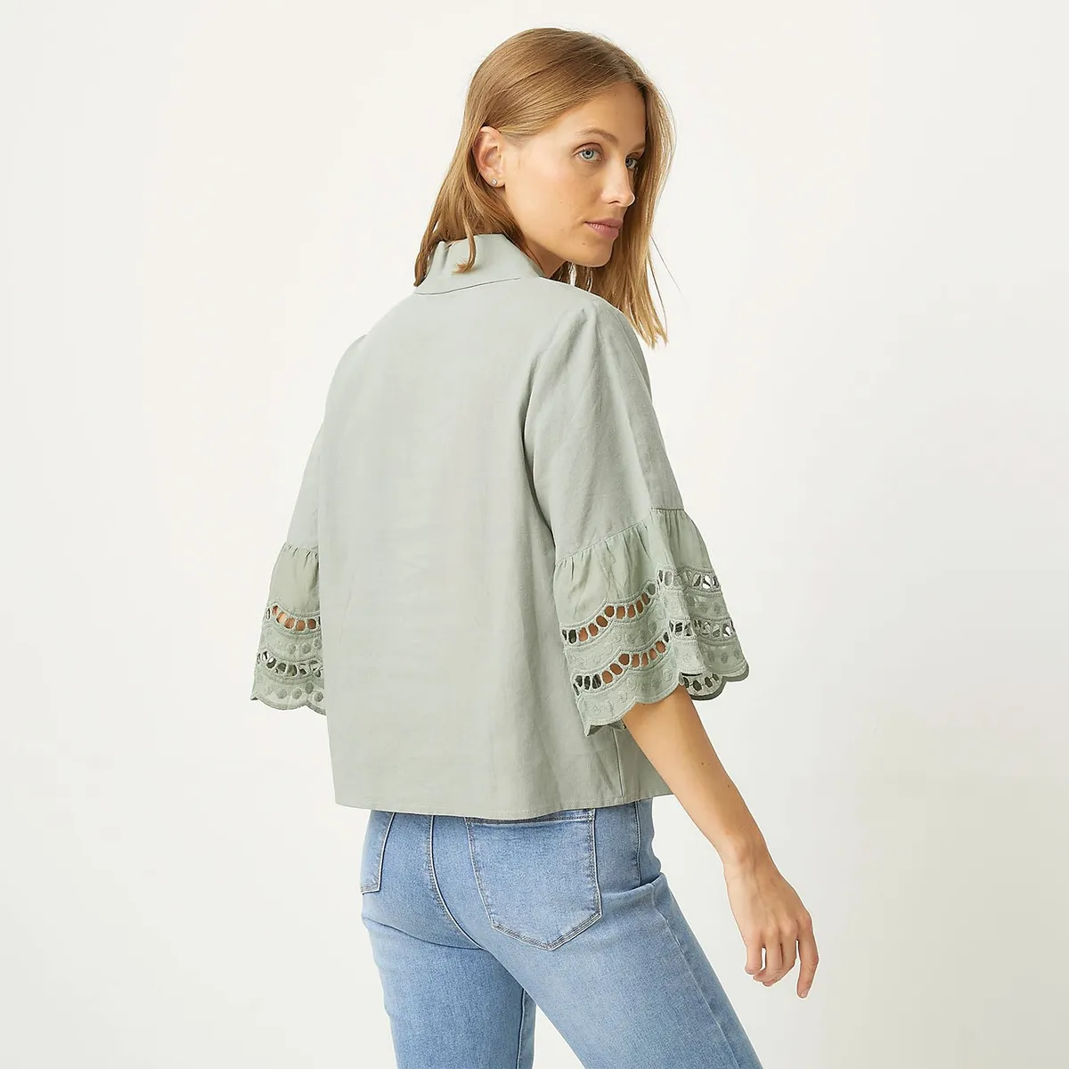 UNIVERSITY CLUB - Blusa Mujer University Club Lino Manga 3/4 Casual