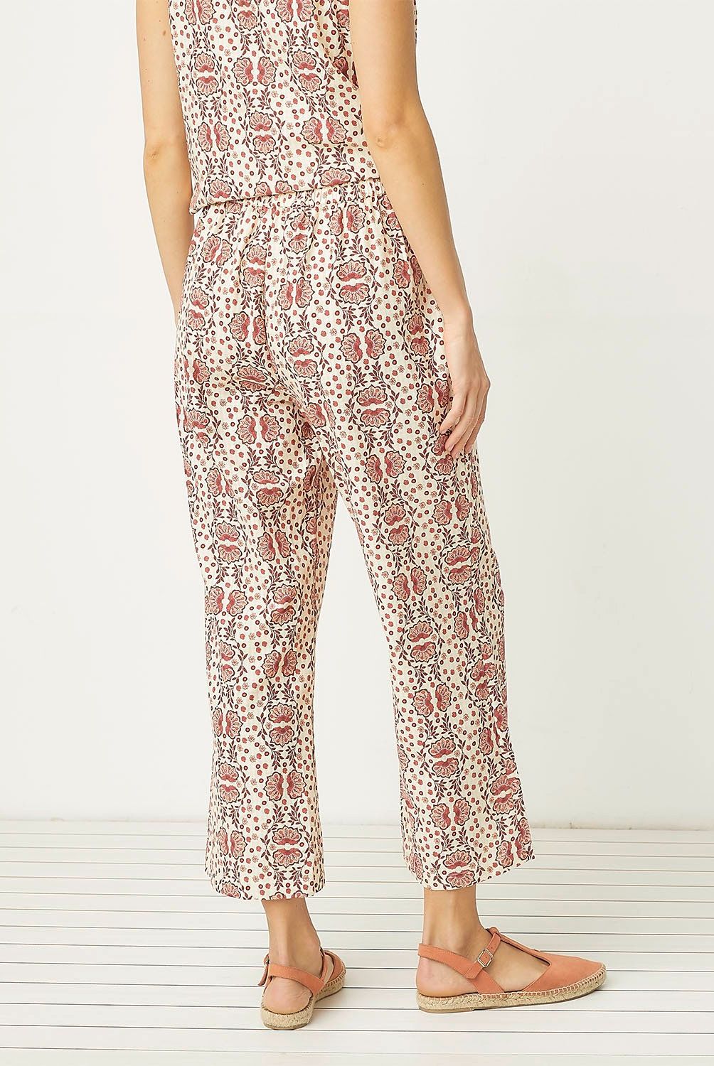UNIVERSITY CLUB - Pantalón University Club Recto Algodón Estampado Mujer
