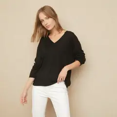 UNIVERSITY CLUB - Sweater Manga Larga Cuello V Mujer