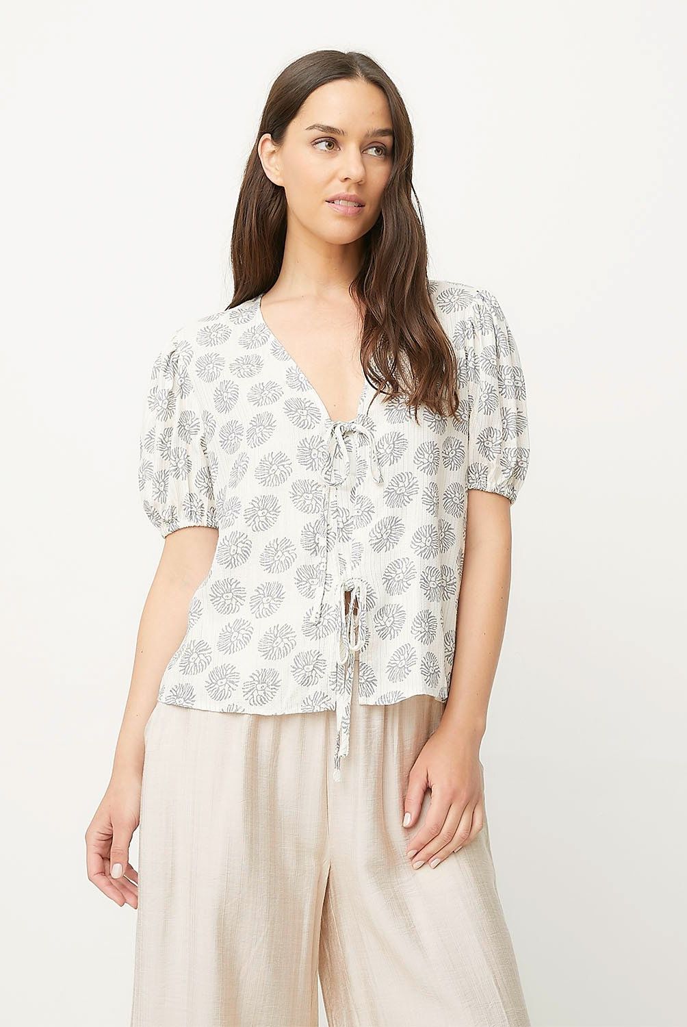 UNIVERSITY CLUB - Blusa University Club Mujer Viscosa Manga Corta Casual