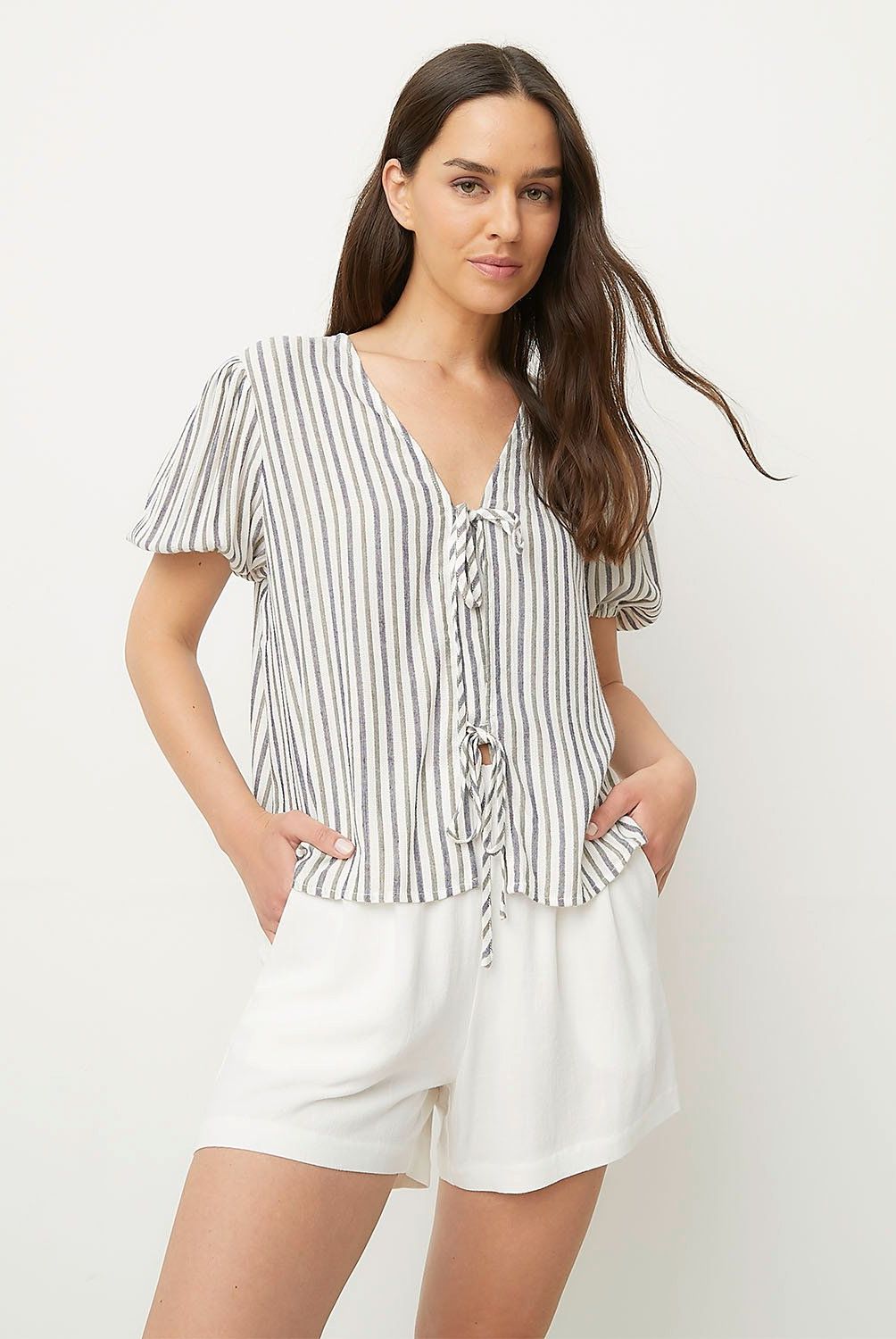 UNIVERSITY CLUB - Blusa University Club Mujer Viscosa Manga Corta Casual