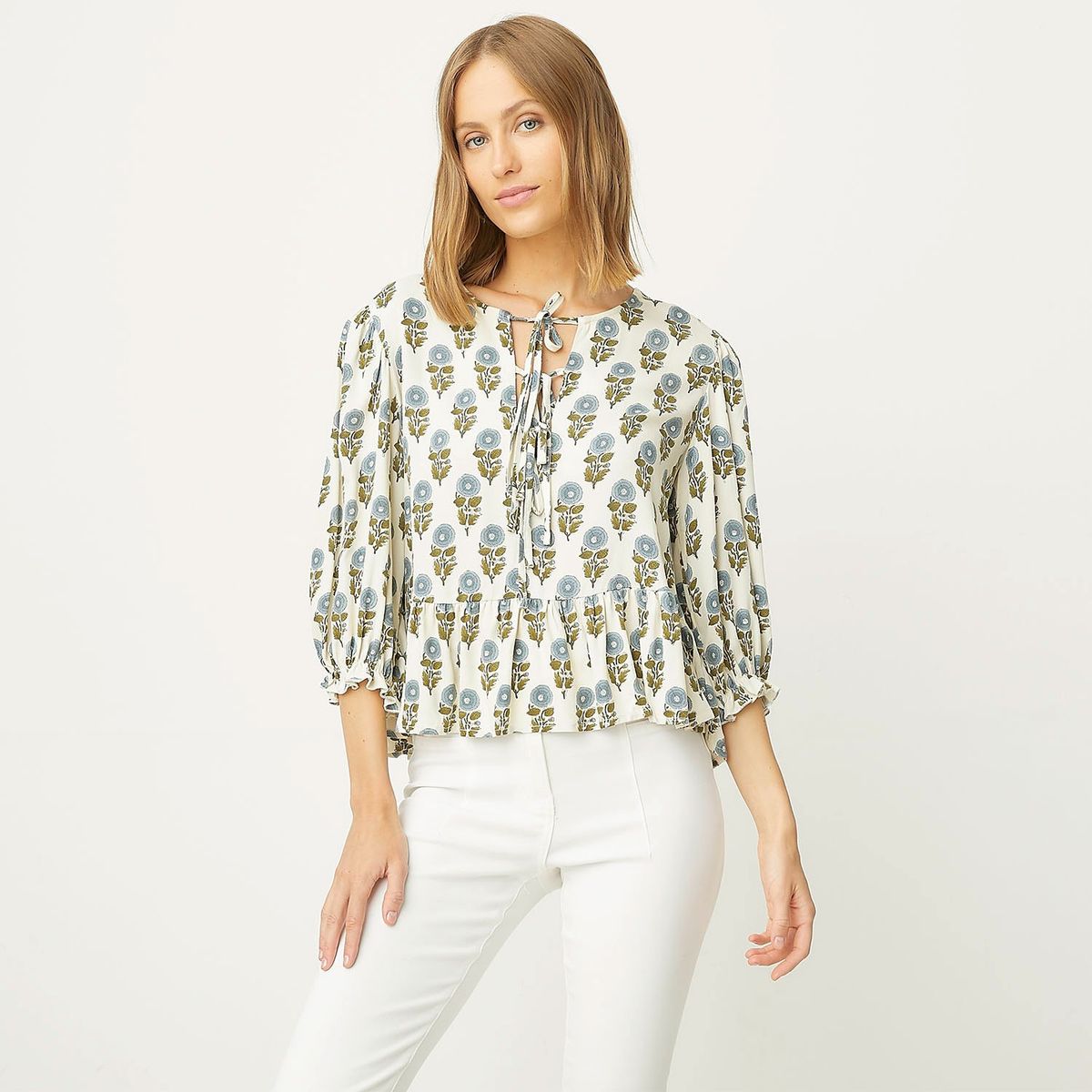 UNIVERSITY CLUB - Blusa University Club Mujer Viscosa Estampada Manga 3/4