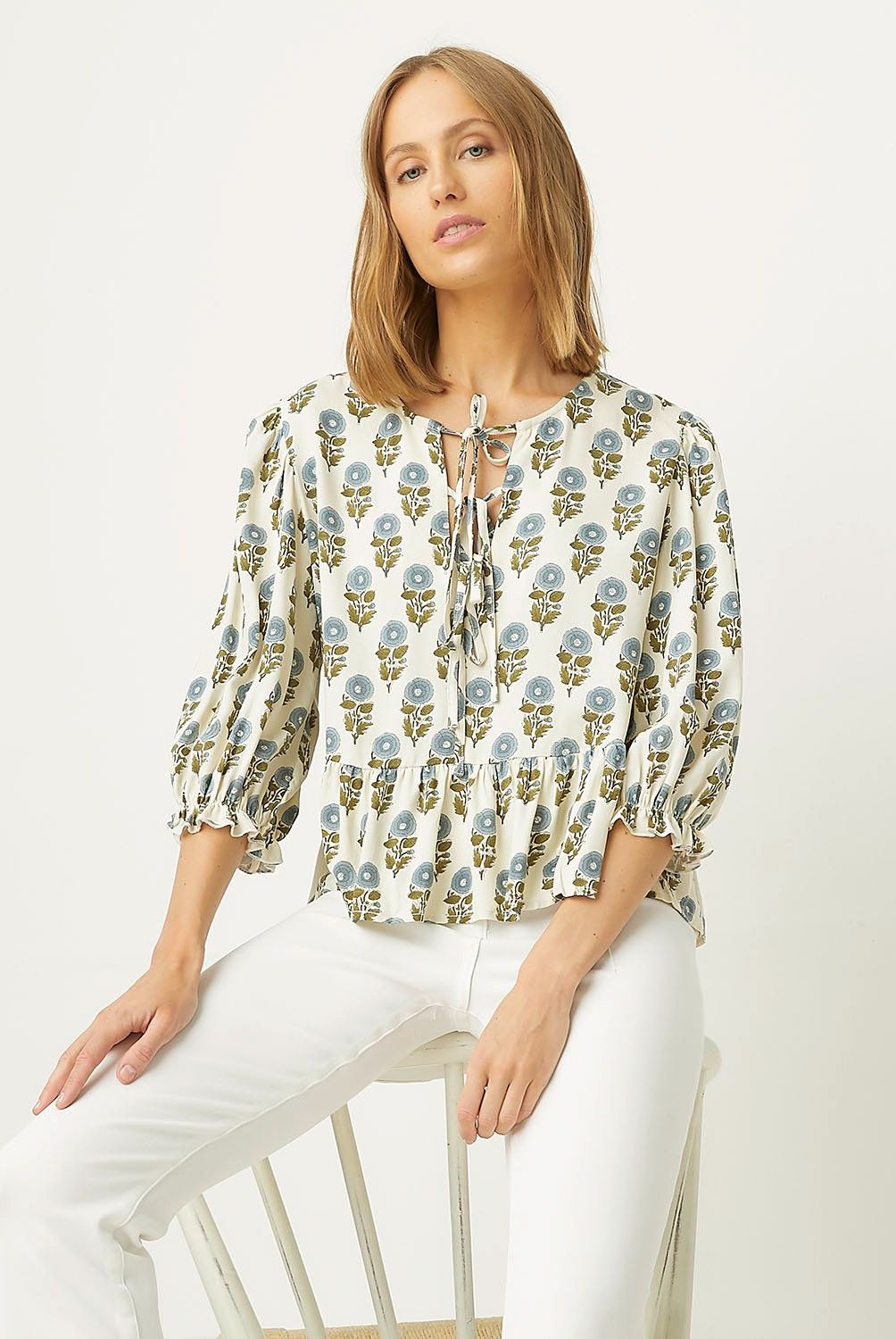 UNIVERSITY CLUB - Blusa University Club Mujer Viscosa Estampada Manga 3/4