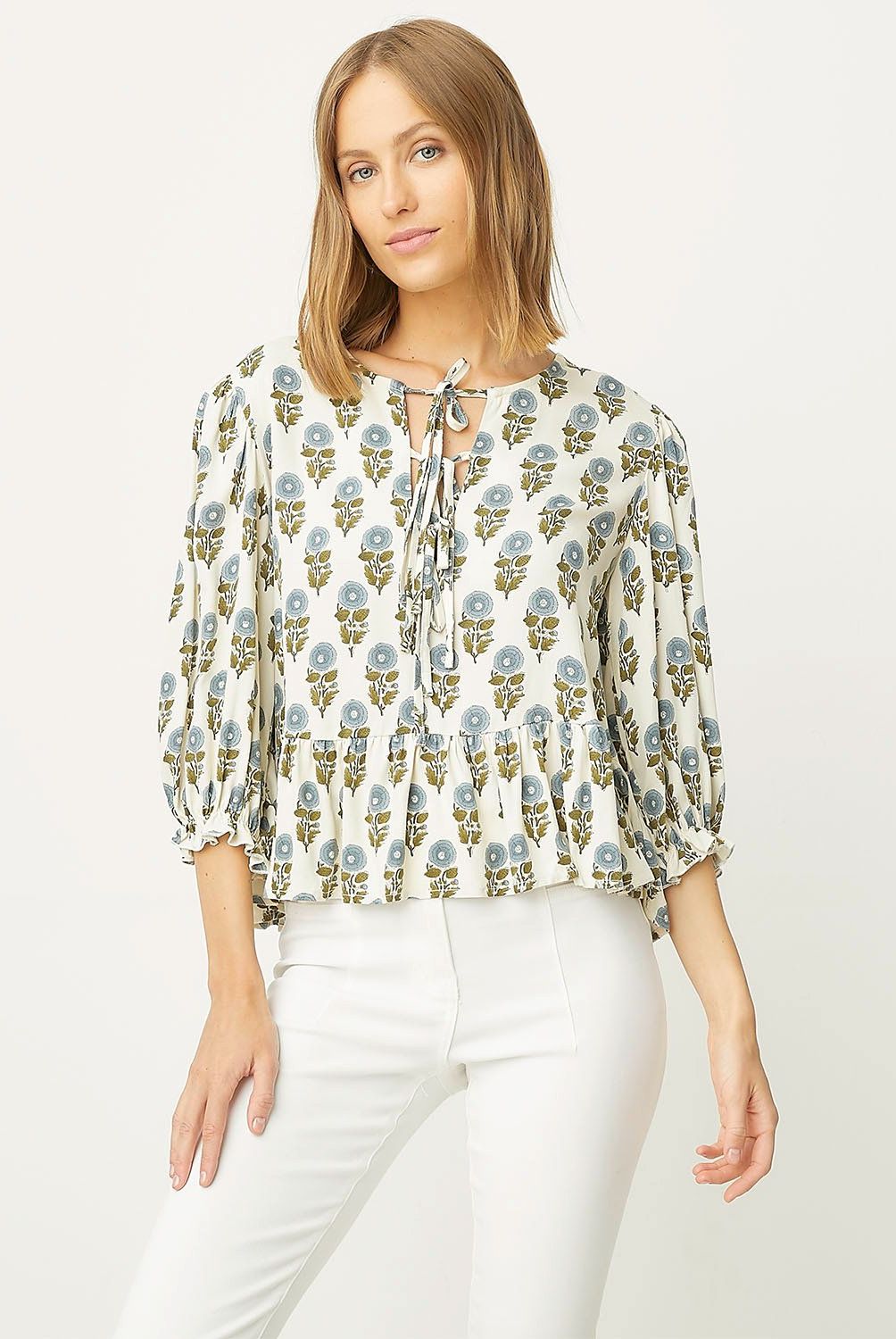 UNIVERSITY CLUB - Blusa University Club Mujer Viscosa Estampada Manga 3/4